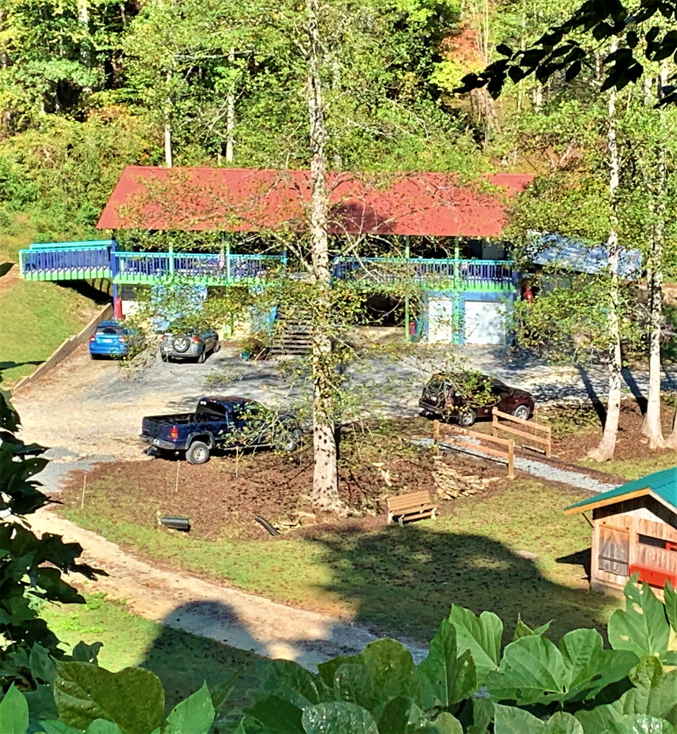 Gorgeous Stays Lodge viewed from above